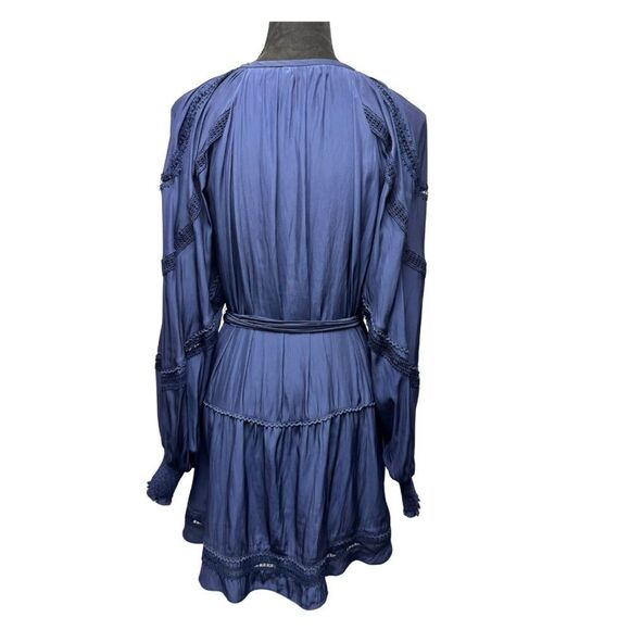 Ramy Brook Belted Long Sleeve Dress Navy - Picture 3 of 12